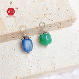  Mặt Dây Chuyền Đá Thiên Nhiên - Đá Lu Thống Kyanite & Cẩm Thạch Xanh Lá Mix Charm Bạc 925 - Cho Mệnh Mộc - Ddreamer 