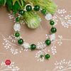 Vòng Đá Diopside & Moonstone Phối Charm Bạc