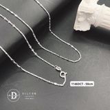  Dây Chuyền Nam Trơn Kiểu Hình Thoi Dẹp & Trụ Móc Máy - Dây chuyền Bạc 925 - Silver 925 Necklace Basic Chain Ddreamer 