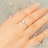  Nhẫn Bản Kiểu Gợn Sóng Đơn Giản - Nhẫn Minimal - Way Band Silver Ring 085NT 