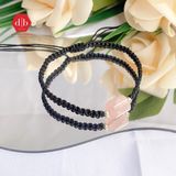  Vòng tay dây thắt đá phong thủy - Vòng thắt Lu Thống Thạch Anh Hồng - Gemstone Bracelets Ddreamer 