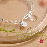  Vòng Tay Dây Xích Bạc Phối Đá Thiên Nhiên - Đá Mặt Trăng - Silver Big Chain Bracelet 