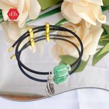  Vòng đá dây cứng Lu Thống Chiêu Tài - Cẩm Thạch Phối Charm Bạc 925 - Gemstone Bracelets Ddreamer 