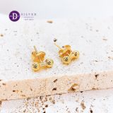  Minimal Dottie Earrings - Gold Plated Earrings (4mm-5mm) - Double Dottie 308BTT 159BTT  & 154BTT 