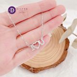  Dây Chuyền Nữ Chữ I Love You Đính Đá- Dây Chuyền Bạc 925 - Silver 925 Ddreamer Jewelry-1164DCH 