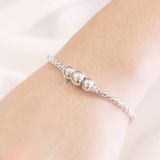  Braid Thick Pure Silver 999 Bracelets - Vòng Tay Bạc 925 Kiểu 3 Bi Bạc & Dây Dày 988VTT 