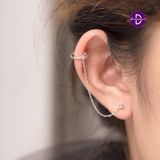  Hoa Tai Bạc 925 Phối Kiểu Kẹp Vành - Long Chain Star Earcuff & Dottie 2257EE Ddreamer 