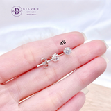  Bông tai đá trắng cao cấp  - Bông tai Đá CZ  King Crown đủ size 4-5-6-7li - Gem Stone Silver Earrings - 2851BTH 2852BTH 2853BTH 2854BTH 