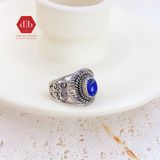  Lapis GemstoneThick Silver Ring - Nhẫn Bạc 925 Đá Lapis Bản To 245SR 