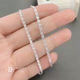  Dây Chuyền Nam Trơn Xích Dẹp Infinity - Dây chuyền Bạc 999 - Silver 999 Necklace Basic Chain Ddreamer 