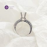  Nhẫn Đá Moissanite Đá Chủ 6.3li- Ổ Trái Tim Bản Dày Đính 5 Viên Moi - Nhẫn Bạc 925 Cao Cấp Đính Moissanite 6.3mm Sterling Silver Ring 