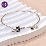  Vòng Kiềng Bạc 925 Chìa Khoá Oxy Hoá Đen Cá Tính Freedom Bangle - Mystery Key Silver Bangle K216 