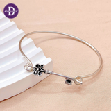  Vòng Kiềng Bạc 925 Chìa Khoá Oxy Hoá Đen Cá Tính Freedom Bangle - Mystery Key Silver Bangle K216 