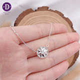  Dây Chuyền Nữ Mặt Xà Cừ Tròn Đính Ngôi Sao La Bàn - Compas Star - Silver 925 Necklace Ddreamer - 1181DCH 