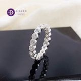  Premium Eternity Band - Nhẫn Premium Bạc 925 Bản Đá CZ 3Li Chấu Bao P2565NH 