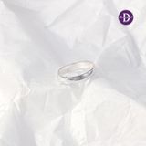  Nhẫn Bản Vát Trơn - Nhẫn Bản Trơn Đơn Giản - Pointed Shield Band Ring 