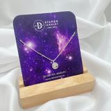  Dây Chuyền Bạc 925 Mặt Tròn Ngôi Sao Đính Đá - Round Shell Pendant Blue Star Silver Necklace 930DCH 