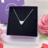  Big Heart Silver Necklace - Dây Chuyền Trái Tim Đính Đá Lớn Bạc 925 - Dây Chuyền Valentine - Ddreamer 002DCH 