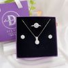 Jewelry Gift Set - Bộ Trang Sức Premium Ổ Hoa Line Đá CZ 5A Trẻ Trung, Nữ Tính - Premium Button Line CZ Gift Set - Quà Tặng Sang Trọng