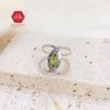 Teardrop Peridot Gemstone Silver Ring - Nhẫn Bạc 925 đá Peridot 057SR