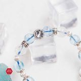  Vòng Đá Topaz & Ưu Linh Trắng Phối Charm Blue Eye 