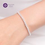  Lắc Tay Tennis Đá Trái Tim Trắng Bạc 925 - White Heart Stone Premium Sterling Silver Bracelets- P1278VTH - Quà Tặng Sang Trọng 