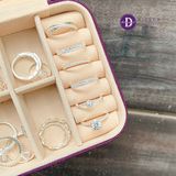  Nhẫn Bạc 925 - Nhẫn Bản Chéo 1 Line Đá - Crossing Band - Silver 925 Rings - 2614NH Ddreamer 