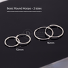 Hoa Tai Khoen Tròn Trơn Đơn Giản Bạc 925 - Silver Basic Round Hoops 2510BTK 2511BTK