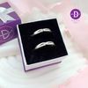 Couple Silver Rings - Nhẫn Cặp Bạc 925 Kiểu X Line Đính Viên Đá - Ddreamer 816NH