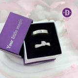  Couple Silver Rings - Nhẫn Cặp Họa Tiết Hammer & Nhẫn Đính Đá CZ Lấp Lánh - Nhẫn Couple Bạc 925 