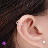  Hoa Tai Bạc 925 Kẹp Vành Earcuff Basic Braid 2226EC 