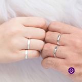  Nhẫn bạc 925 Trơn Đơn Giản Dày 3mm Minimal Ring - Basic Hexa Statement 1850NT 