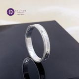  Silver Band Ring - Nhẫn Bạc 925 Bản Hoa Văn Bling Bling Tròn 2568NT 