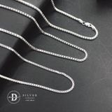  Dây Chuyền Trơn Dây Mì Hộp Trụ Đủ Size - Dây chuyền Bạc 925 - Silver 925 Necklace Basic Chain Ddreamer 