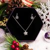 Snowflake Christmas Gift Jewelry Set - Bộ Trang Sức Hoa Tuyết Trơn Tòn Ten - Quà Tặng Giáng Sinh