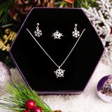  Bộ Trang Sức Bạc 925 Hoa Tuyết Cánh Nhọn Falling Snowflake - Quà Tặng Giáng Sinh Christmas 