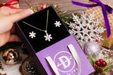  Snowflake Christmas Gift Jewelry Set - Bộ Trang Sức Hoa Tuyết Đính Đá CZ Lấp Lánh - Quà Tặng Giáng Sinh 