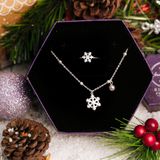  Snowflake Christmas Gift Jewelry Set - Bộ Trang Sức Lắc Tay & Nhẫn Hoa Tuyết - Quà Tặng Giáng Sinh 