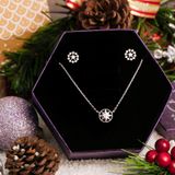  Sparkling Star Circle Christmas Gift Jewelry Set - Bộ Trang Sức Ngôi Sao Đính Đá Cz Lấp Lánh - Quà Tặng Giáng Sinh 