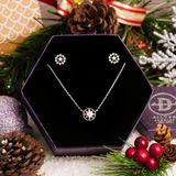  Sparkling Star Circle Christmas Gift Jewelry Set - Bộ Trang Sức Ngôi Sao Đính Đá Cz Lấp Lánh - Quà Tặng Giáng Sinh 