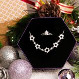  Star Christmas Gift Jewelry Set - Bộ Trang Sức Lắc Tay & Nhẫn Ngôi Sao - Quà Tặng Giáng Sinh 