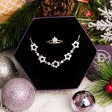  Star Christmas Gift Jewelry Set - Bộ Trang Sức Lắc Tay & Nhẫn Ngôi Sao - Quà Tặng Giáng Sinh 