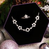  Star Christmas Gift Jewelry Set - Bộ Trang Sức Lắc Tay & Nhẫn Ngôi Sao - Quà Tặng Giáng Sinh 