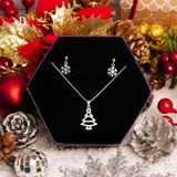  Christmas Tree Christmas Gift Jewelry Set - Bộ Trang Sức Cây Thông Noel Line Đá CZ- Quà Tặng Giáng Sinh 