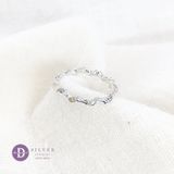  Ribbon Twist Minimal Sterling Silver Ring - Nhẫn Bạc 925 Trơn Xoắn To Dày 1931NT 