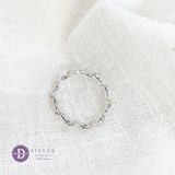  Ribbon Twist Minimal Sterling Silver Ring - Nhẫn Bạc 925 Trơn Xoắn To Dày 1931NT 