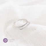  Basic Round & Square Line Sterling Silver Ring - Nhẫn Bạc 925 Freesize Hình Học Vuông Tròn 2336NT Ddreamer 