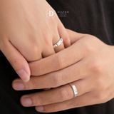  Couple Rings - Nhẫn Cặp Kiểu Vuông - Square Maze & Đá CZ 2li- 2551NH 