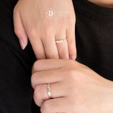  Couple Rings - Nhẫn Cặp Bản 3li Đơn Giản Ổ Vuông Đá 2li - 2543NH 