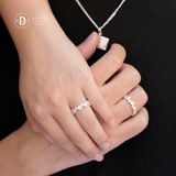  Couple Rings - Nhẫn Cặp Premium V Line Chain Crown  P2563NH 